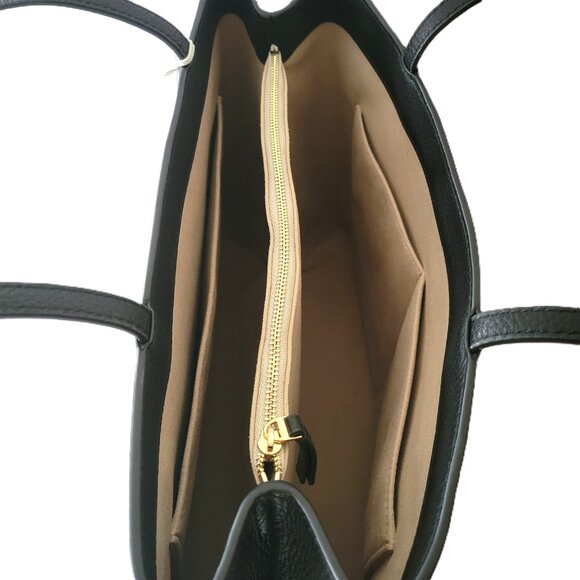 Tory Burch Britten Tote Handbag Black Pebbled Leather 162817 - Picture 7 of 7